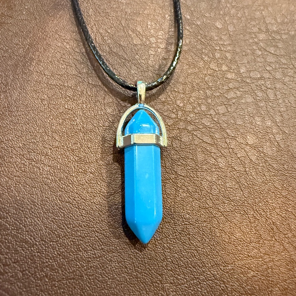 Blue Stone Pendant Necklace